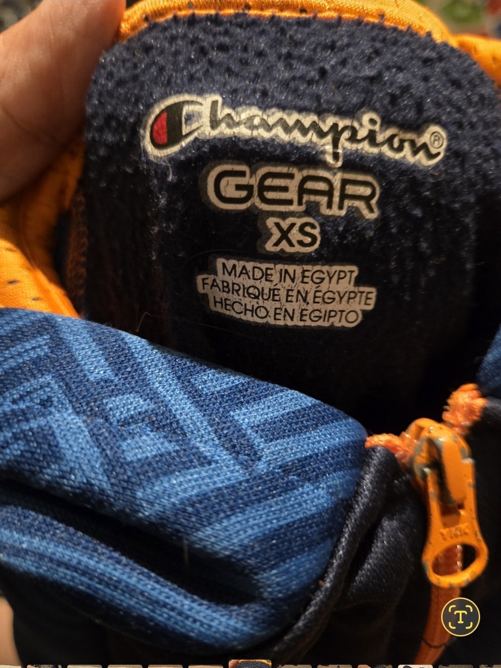 Champion Gear Men’s Blue Joggers with Orange Trim